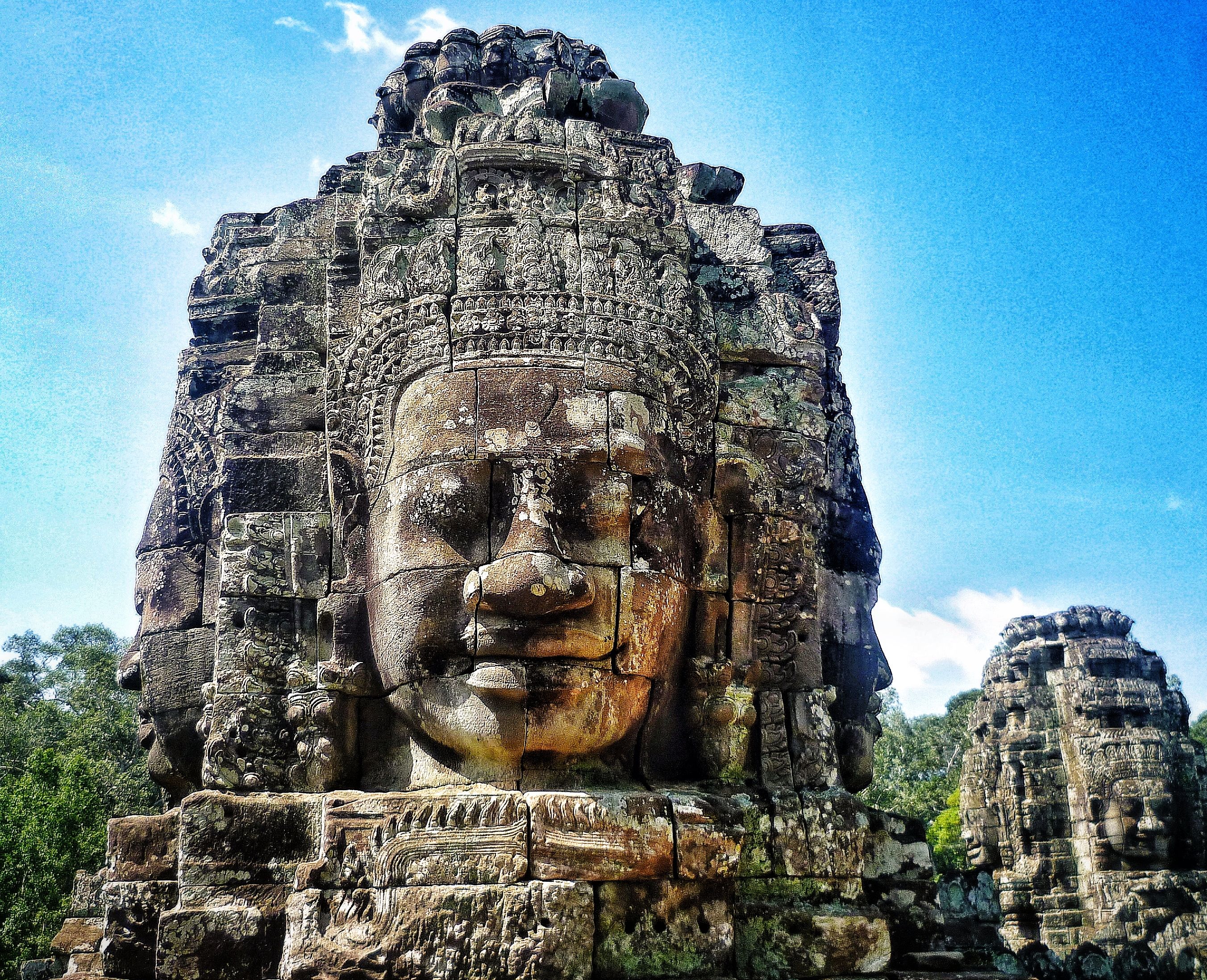 Bayon Temple Faces in Sieam Reap, a must-see for every traveler.