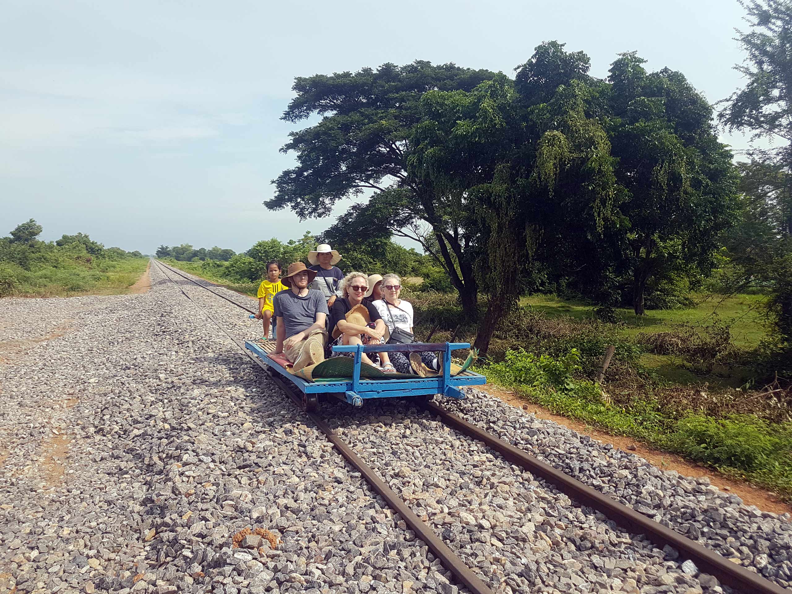 bamboo train in battambang