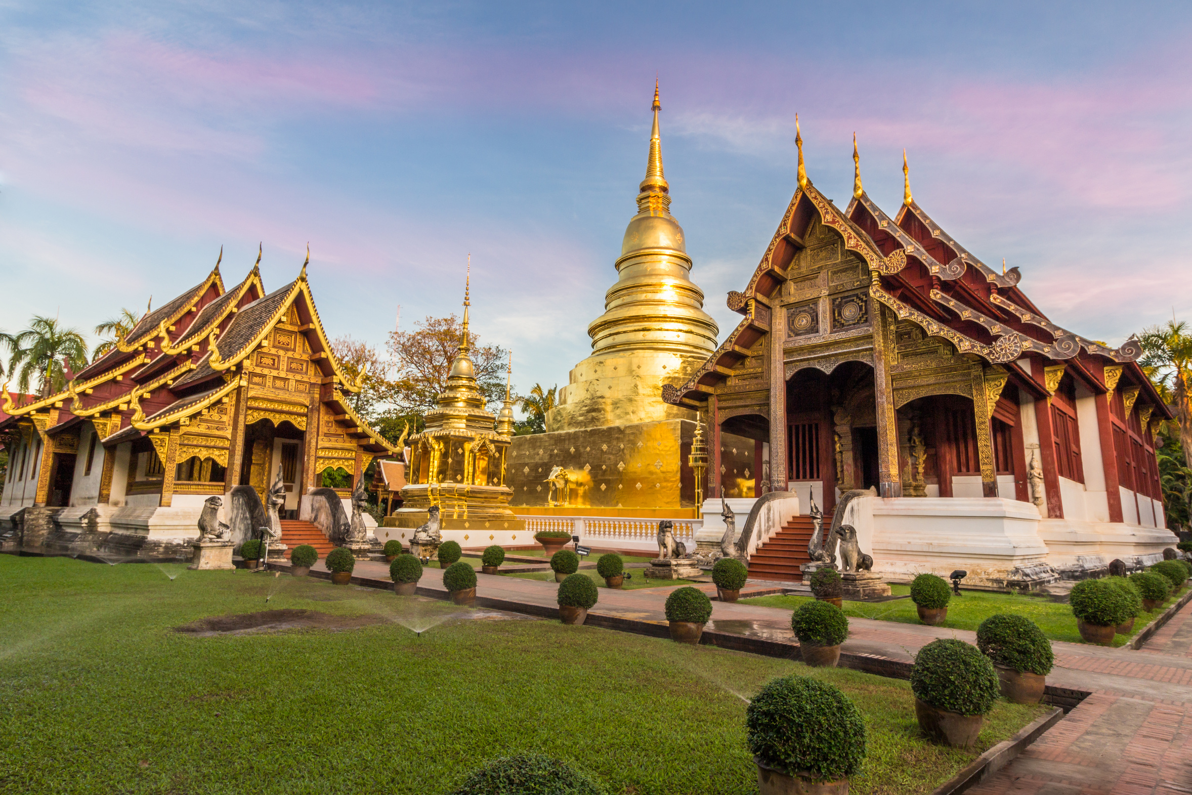 Wat Phra Singh temple in Chiang Mai, Thailand