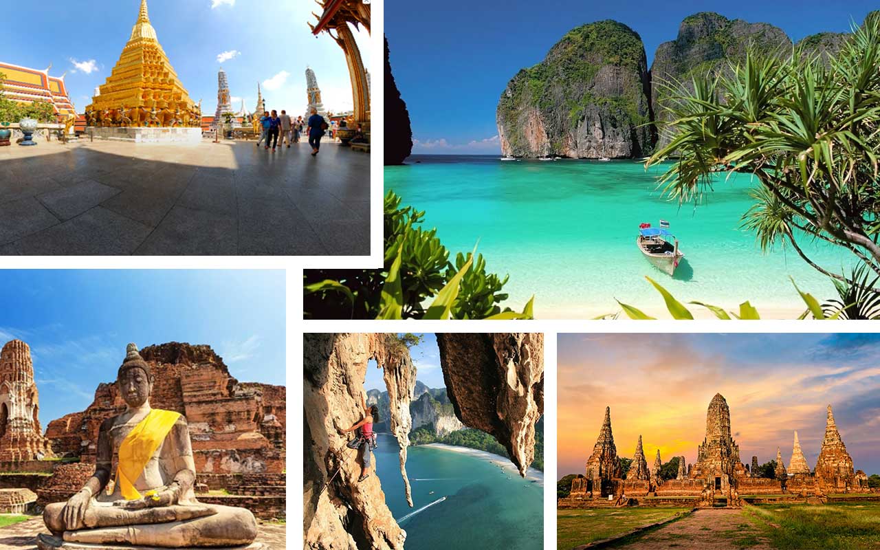 An image collect some of the best things to do in Thailand