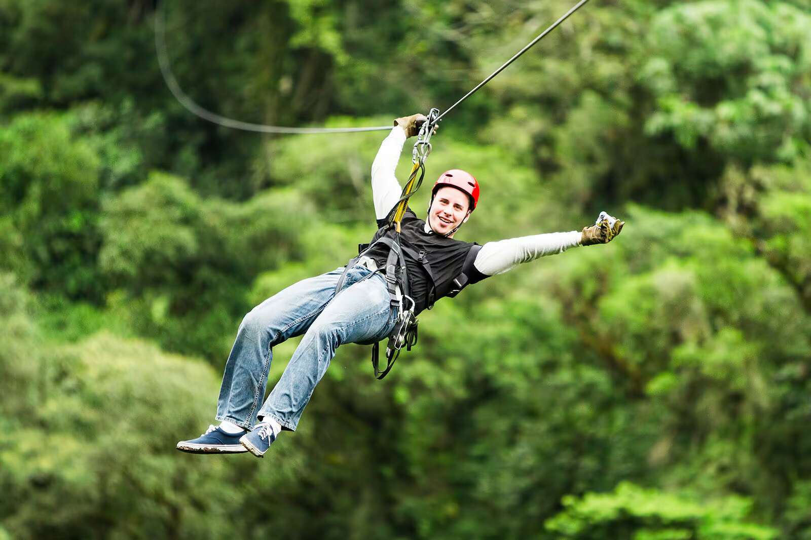 Zip lining in Koh Samui, Thailand