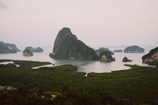 Scenic view of Phang Nga Bay